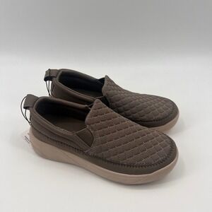 Staheekum Quilted Slip-On Sneakers Womens 8 Taupe Mesh Comfort Shoes 1912771